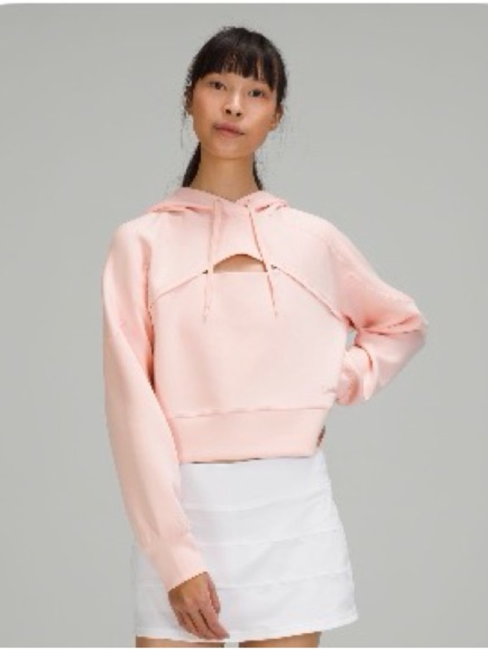 Lululemon Get Centered Crop Hoodie in Pink Mist